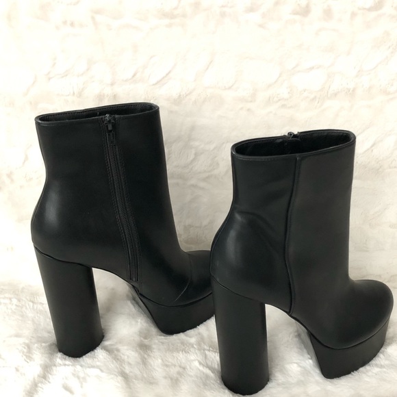 NWOT ASOS Shoes Vegan Leather Platform Boo… - Picture 6 of 8